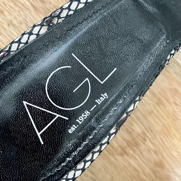 AGL Designer Attilio Giusti Leombruni Snakeskin Sandals Size 11.5(41.5) NEW - Picture 7 of 10